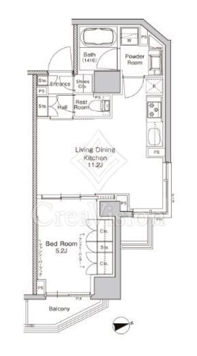 プラウドフラット門前仲町5 間取り図