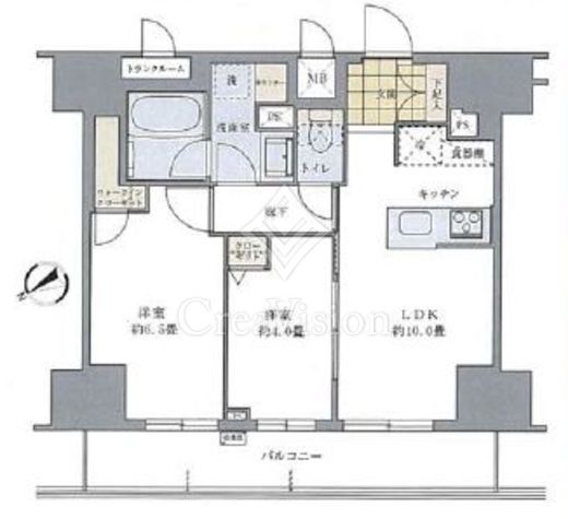 BLESS蔵前 2LDK　間取り図