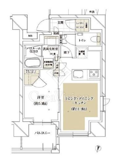 アトラス市ヶ谷 間取り図