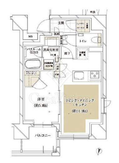 アトラス市ヶ谷 間取り図