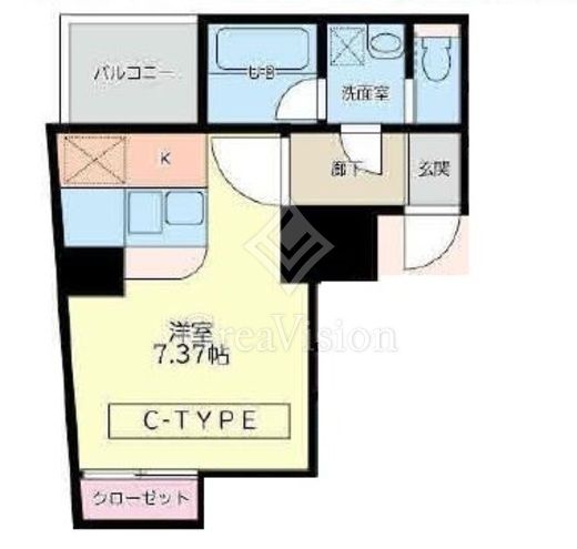 S-RESIDENCE日本橋浜町 (エスレジデンス日本橋浜町) 間取り図