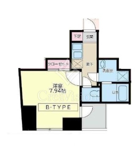 S-RESIDENCE日本橋浜町 (エスレジデンス日本橋浜町) 1R　間取り図