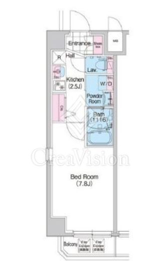 コンフォリア森下ウエスト 1K　間取り図