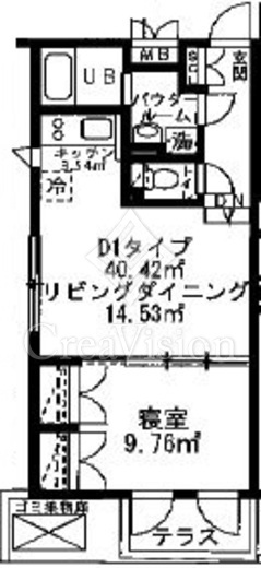 アレーロ駒沢大学 1LDK　間取り
