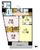 D-room早稲田 2LDK　間取り図