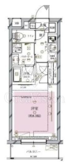 クレイシア目黒碑文谷 1R　間取り