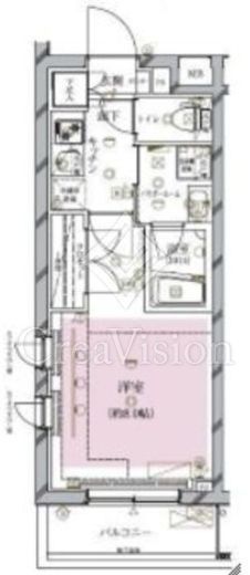 クレイシア目黒碑文谷 1R　間取り図