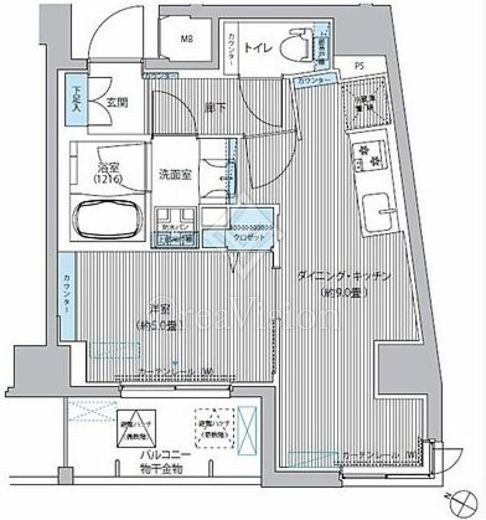 casa KEITO 1DK　間取り