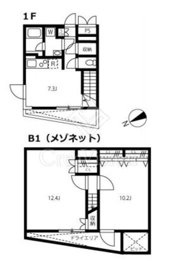 リーガランド恵比寿 2LDK　間取り図