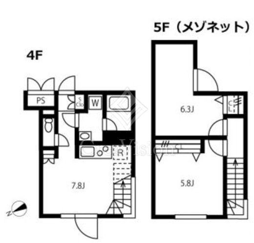 リーガランド恵比寿 2LDK　間取り