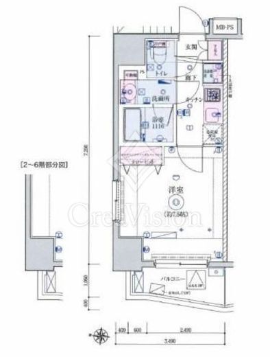 リヴシティ田町 間取り図