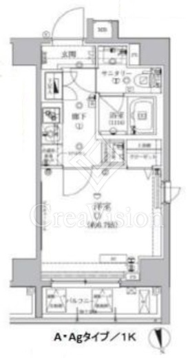 アルテシモモーレ 1K　間取り