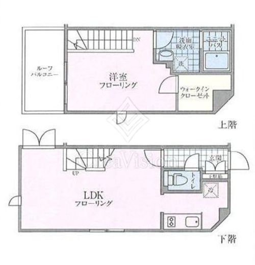 ルクレ目黒不動前 1LDK　間取り図