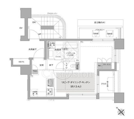 エルスタンザ文京白山 1K　間取り図