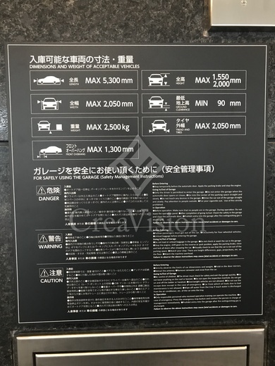 ザ・パークハウス白金二丁目タワー 駐車場　サイズ