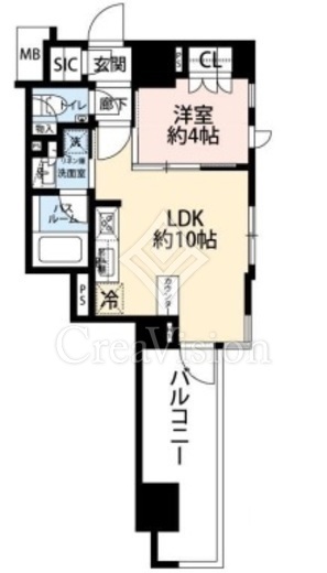 オープンレジデンシア麻布六本木 1LDK　間取り