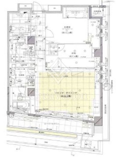 ディアナガーデン西麻布 1LDK　間取り