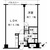 ルシマン月島 1LDK　間取り