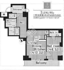 プルメリアレジデンス大森 1LDK　間取り図