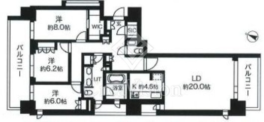 ONE AVENUE 一番町文人通り 3LDK　間取り図