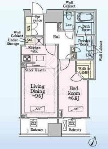 レジデンス二番町 1LDK　間取り図