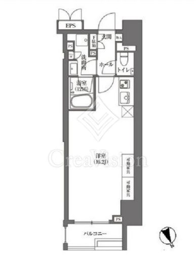 浜町アパートメンツ 間取り図