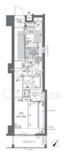 ZOOM渋谷神山町 1DK　間取り図