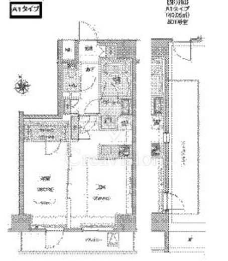 ALTERNA神楽坂Ⅰ (オルタナ神楽坂Ⅰ) 1LDK　間取り