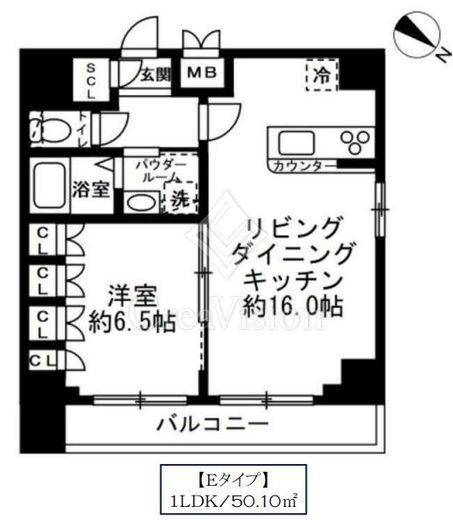 ラクラス日本橋浜町 間取り図
