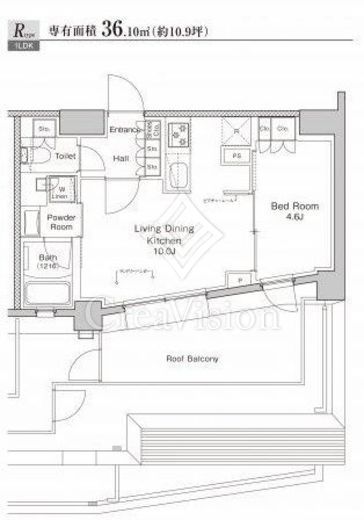 プラウドフラット渋谷富ヶ谷 間取り図