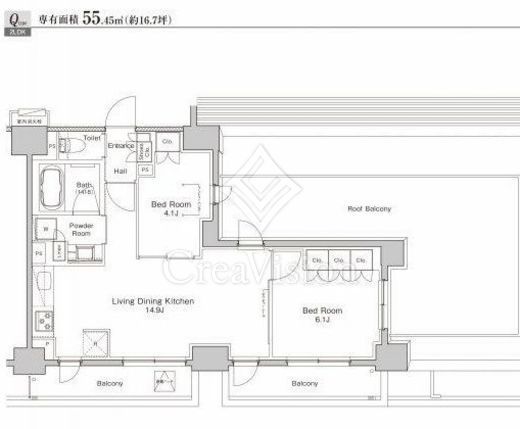 プラウドフラット渋谷富ヶ谷 間取り図