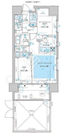 ディームス渋谷本町 2LDK　間取り