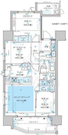 ディームス渋谷本町 2LDK　間取り図