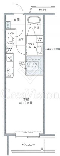 プライムアーバン豊洲 1Ｒ　間取り