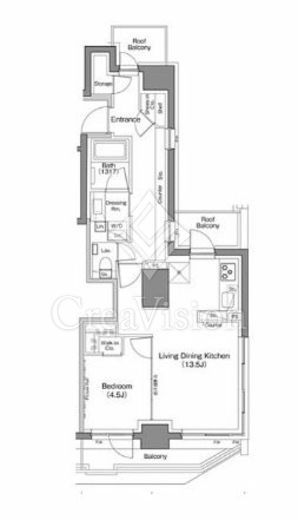 ザ・パークハビオ神楽坂香月 間取り図