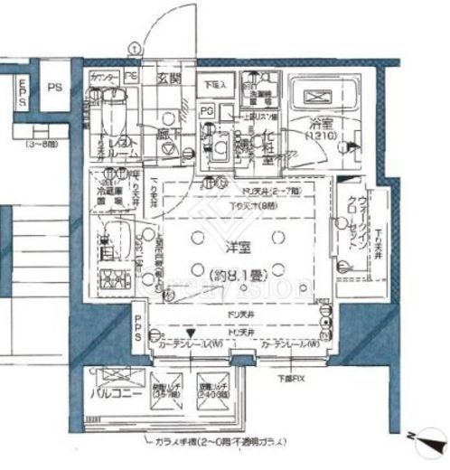 ピアース麻布十番 間取り図