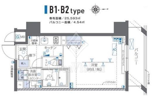 ZOOM秋葉原 1K　間取り図