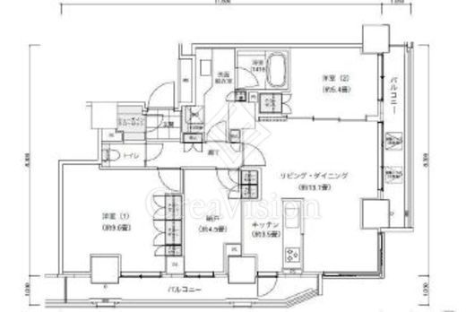 パークキューブ愛宕山タワー 間取り図