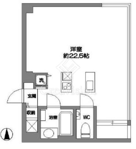 フォレシティ東麻布 1R　間取り