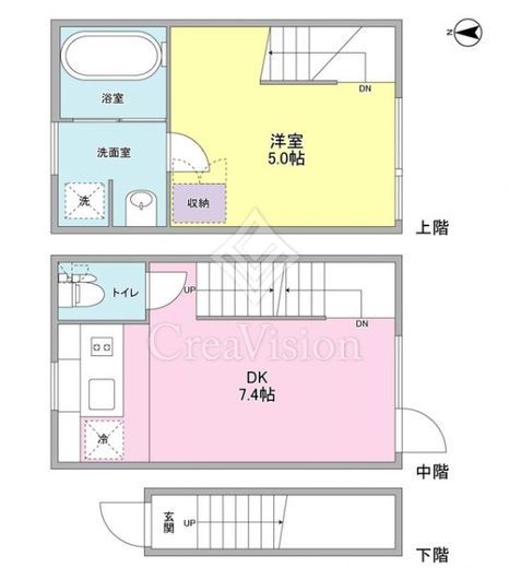 ニューメゾネット白金台 1DK　間取り図