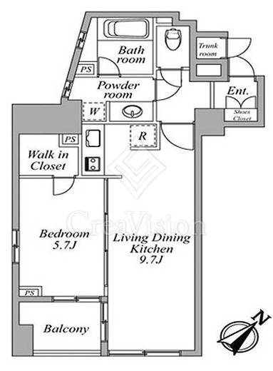 セントラルクリブ六本木 間取り図