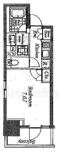 クレストコート広尾 1K　部屋画像