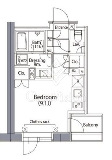 エルスタンザ文京湯島 1K　間取り