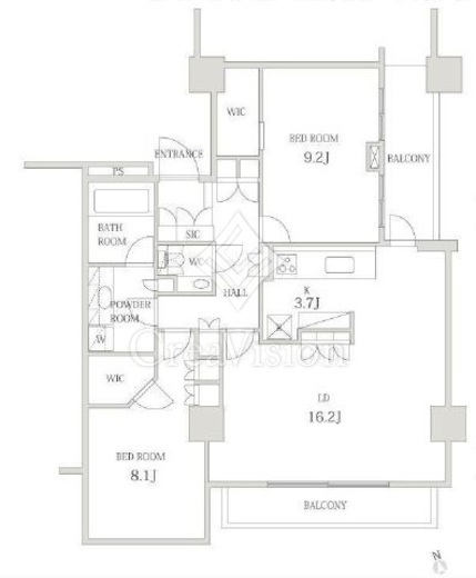 パークコート麻布十番ザタワー 間取り図