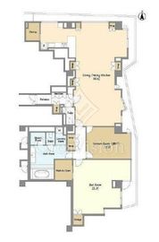 Prestige Residence白金長者丸 (プレステージレジデンス白金長者丸) 1LDK　間取り