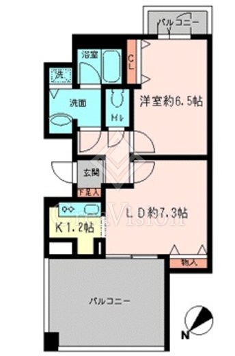 コリーヌ代官山 1LDK　間取り