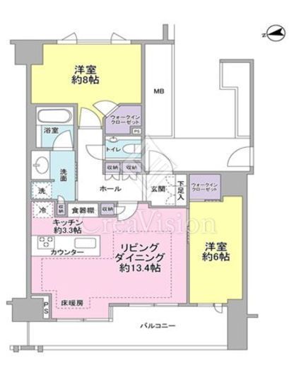 ブランズ麻布狸穴町 間取り図