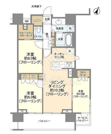 クレヴィア新宿若松町 間取り図