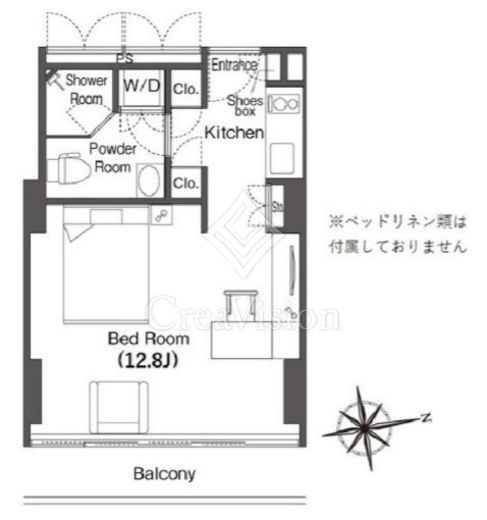 ウエリスアーバン品川タワー 1R　間取り