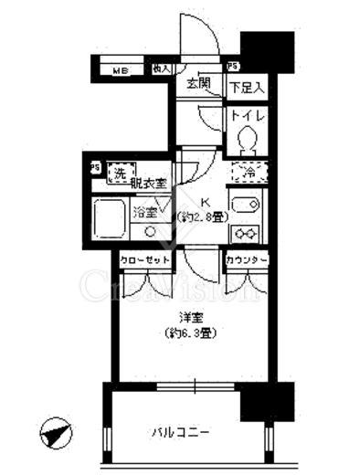 ライオンズシティ白金高輪 間取り図